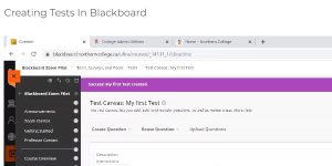 Creating Tests in Blackboard