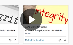 Academic Integrity Module - Blackboard Ultra