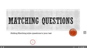 Matching Questions