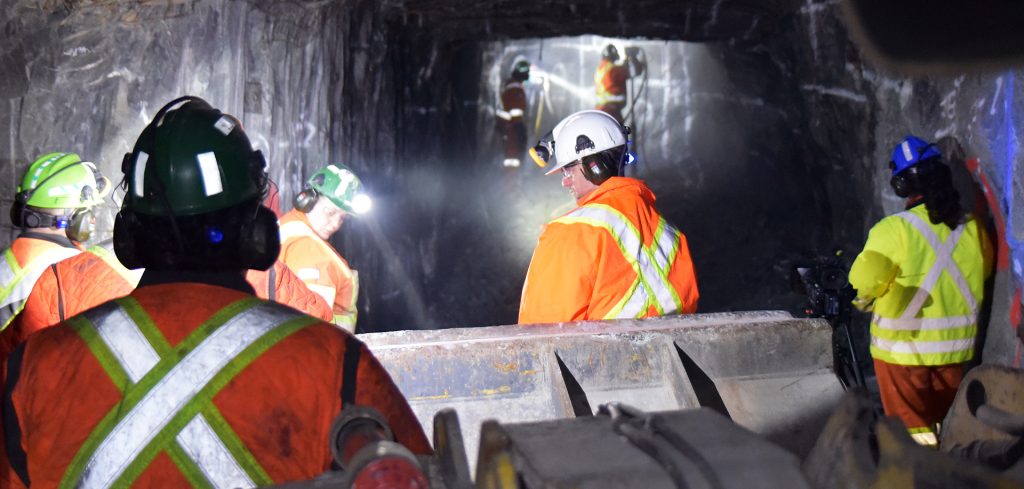 Northern College Mining Engineering Technician Program - several miners working underground