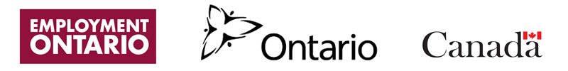 Employment Ontario, Government of Ontario, and Government of Canada logos