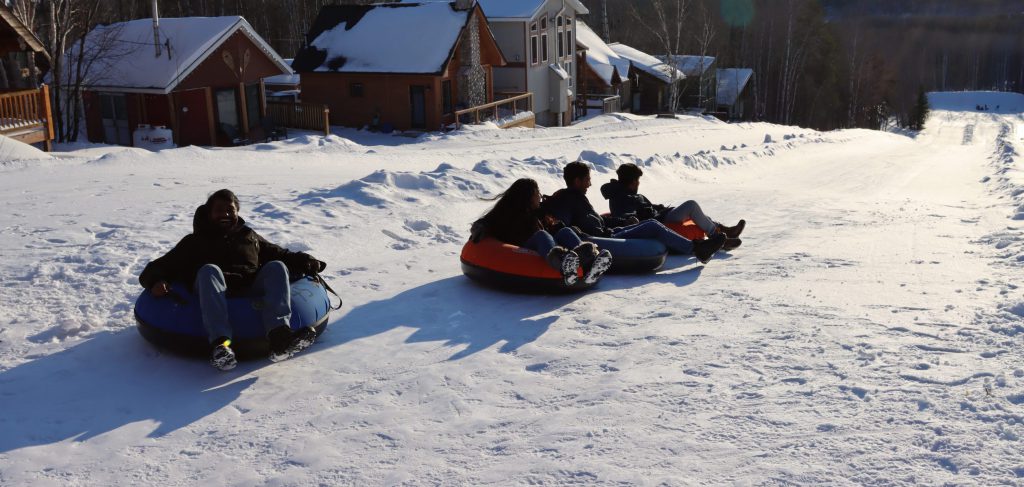 Students from Northern College tubing
