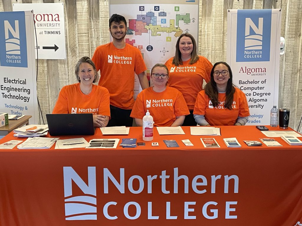 Orientation table with Northern College Staff