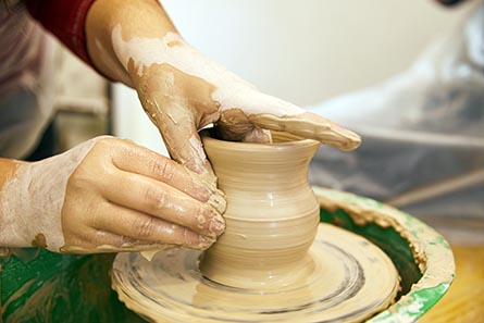 Pottery class in Northern Training at Northern College