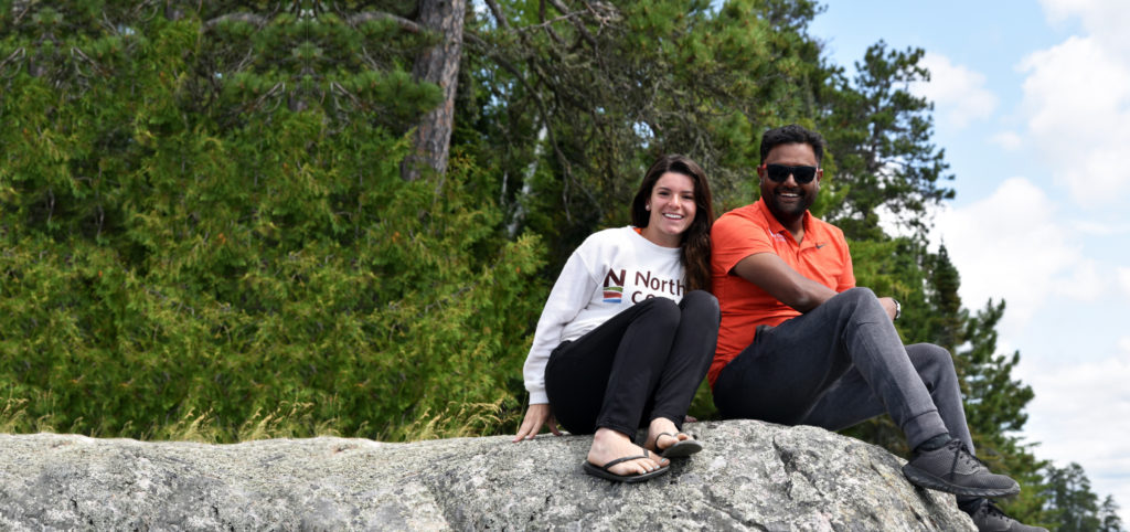 Kara and Sumit Northern College recruiters