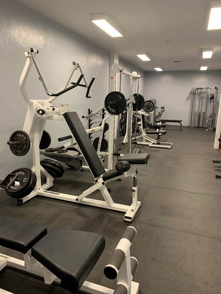 Weight room at Kirkland Lake campus