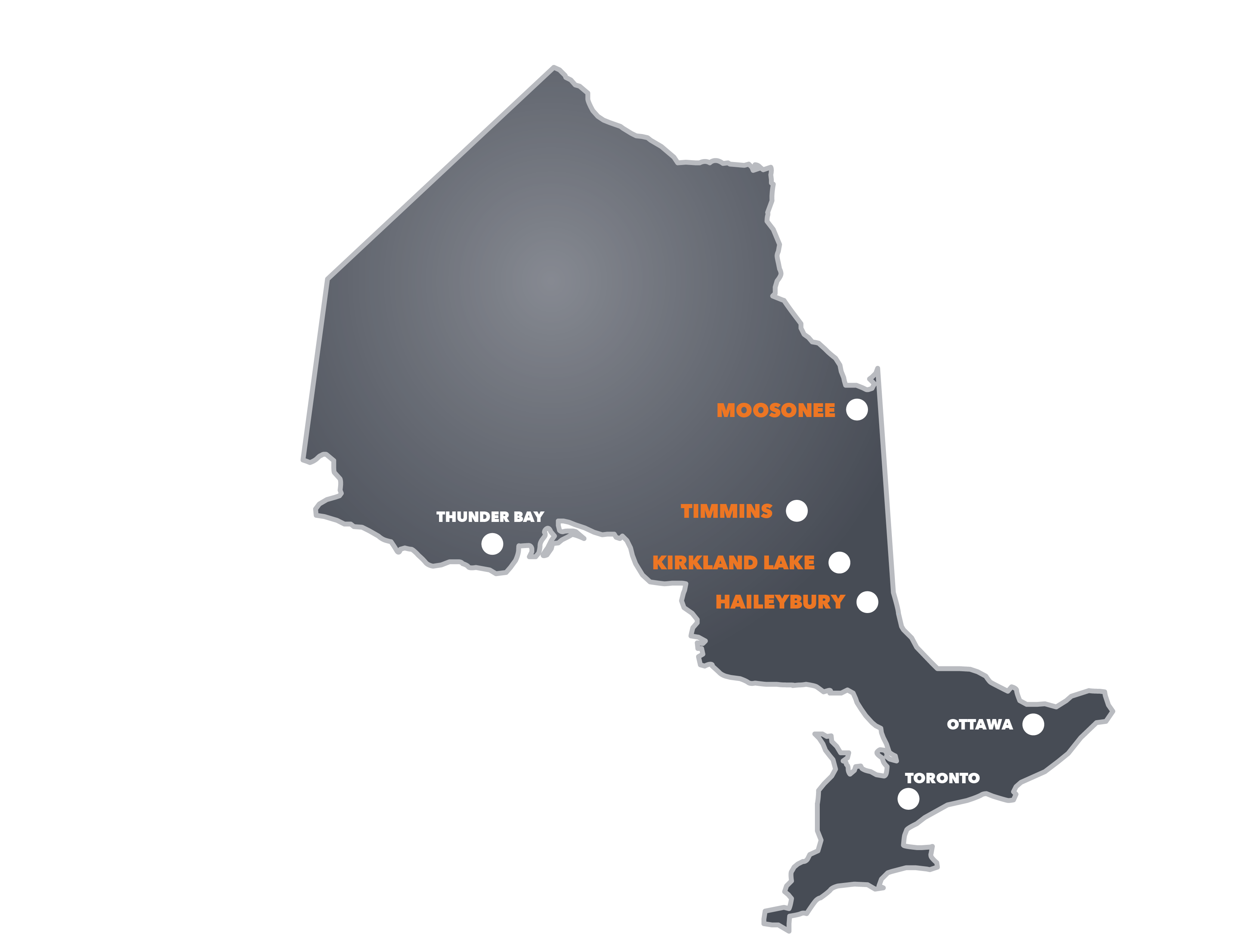 Campus Locations Map of Ontario