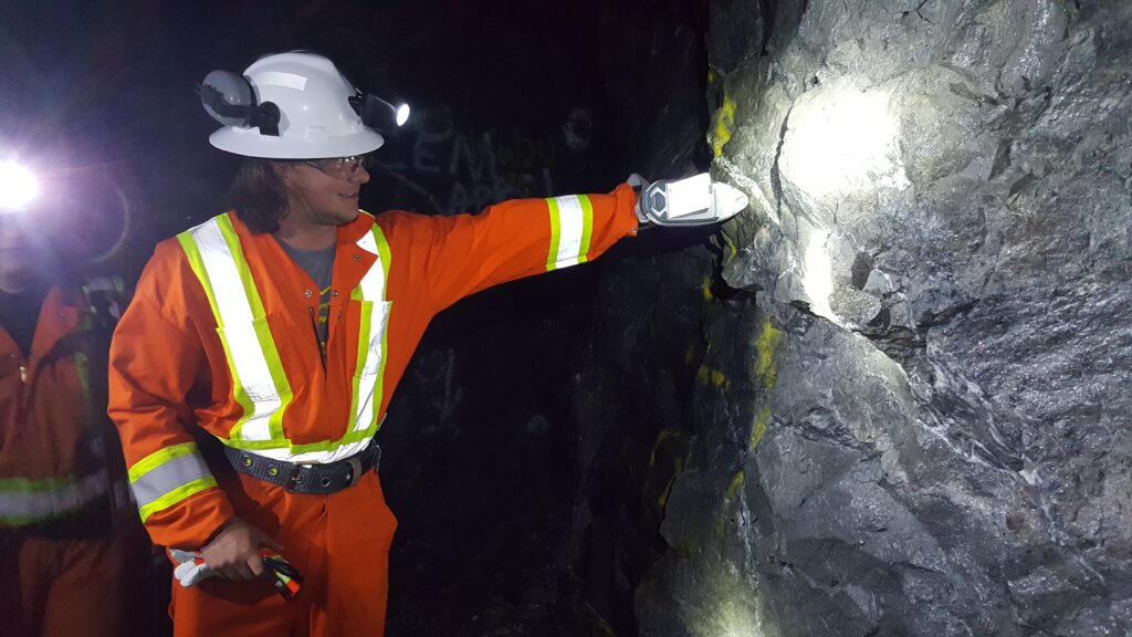 Northern College student outdoor mining