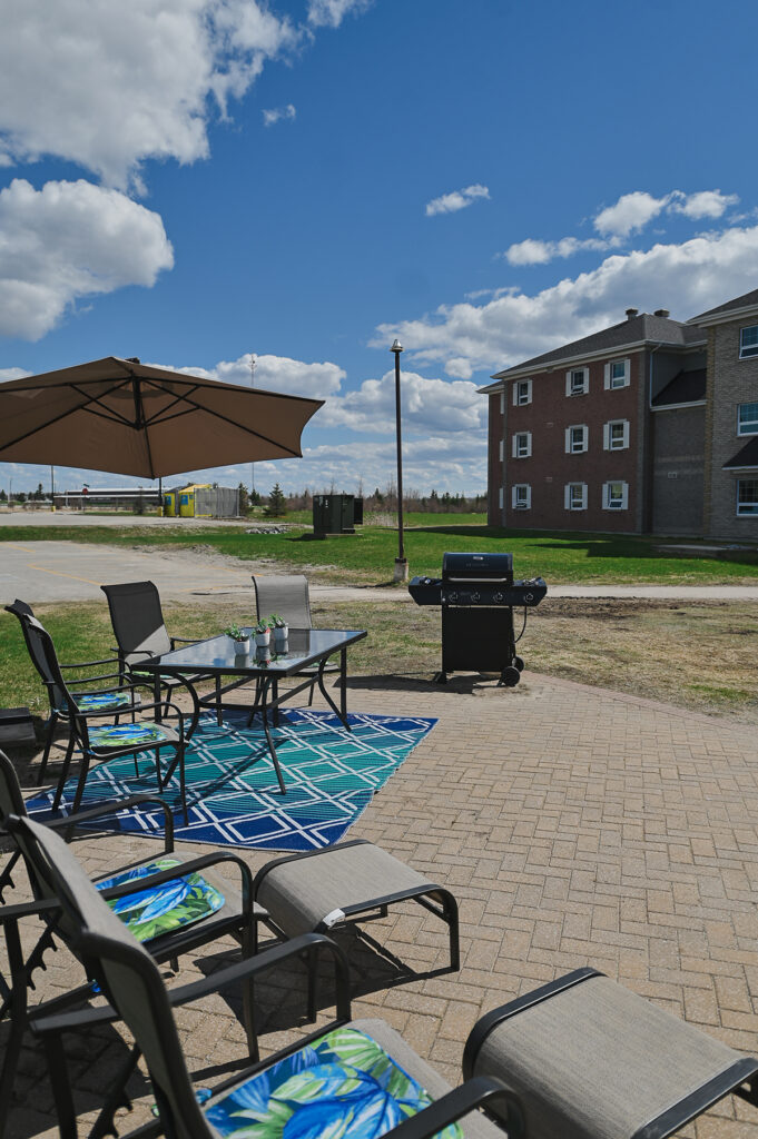 Residence buildings outside at Northern College Timmins Campus
