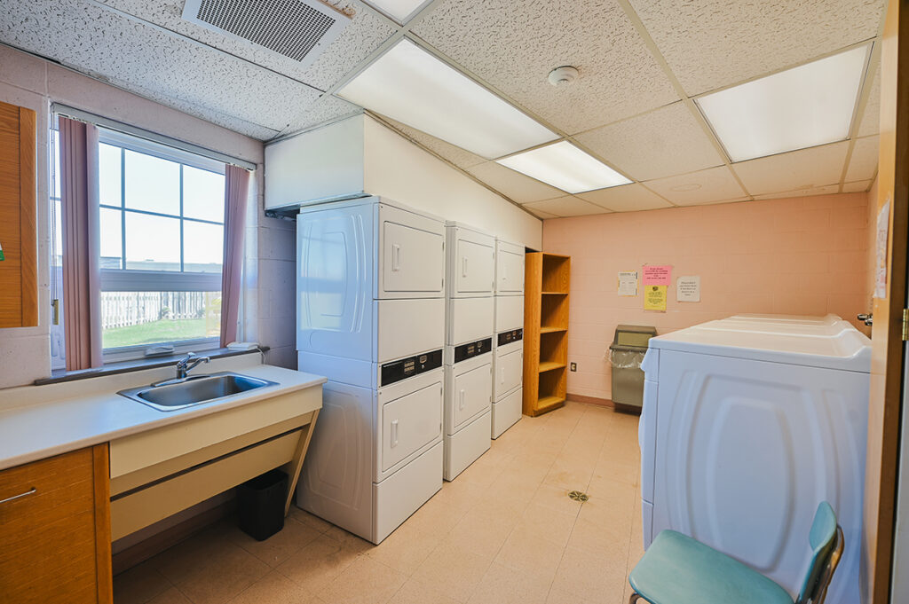 Onsite Laundry at Northern College Timmins Campus Residence.